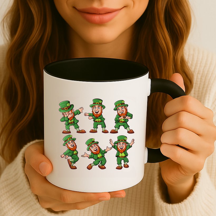 Dancing Leprechaun Dab Mug