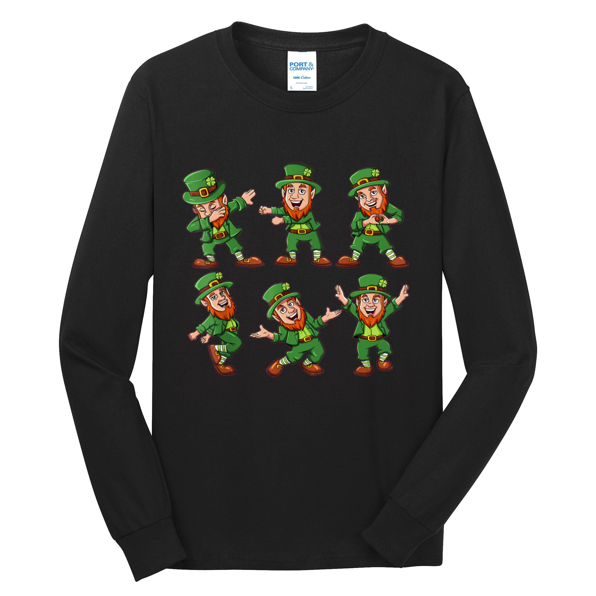 Dancing Leprechaun Dab Tall Long Sleeve T-Shirt