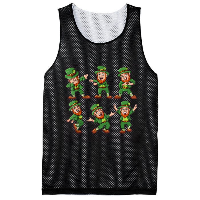 Dancing Leprechaun Dab Mesh Reversible Basketball Jersey Tank