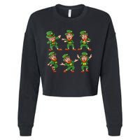 Dancing Leprechaun Dab Cropped Pullover Crew