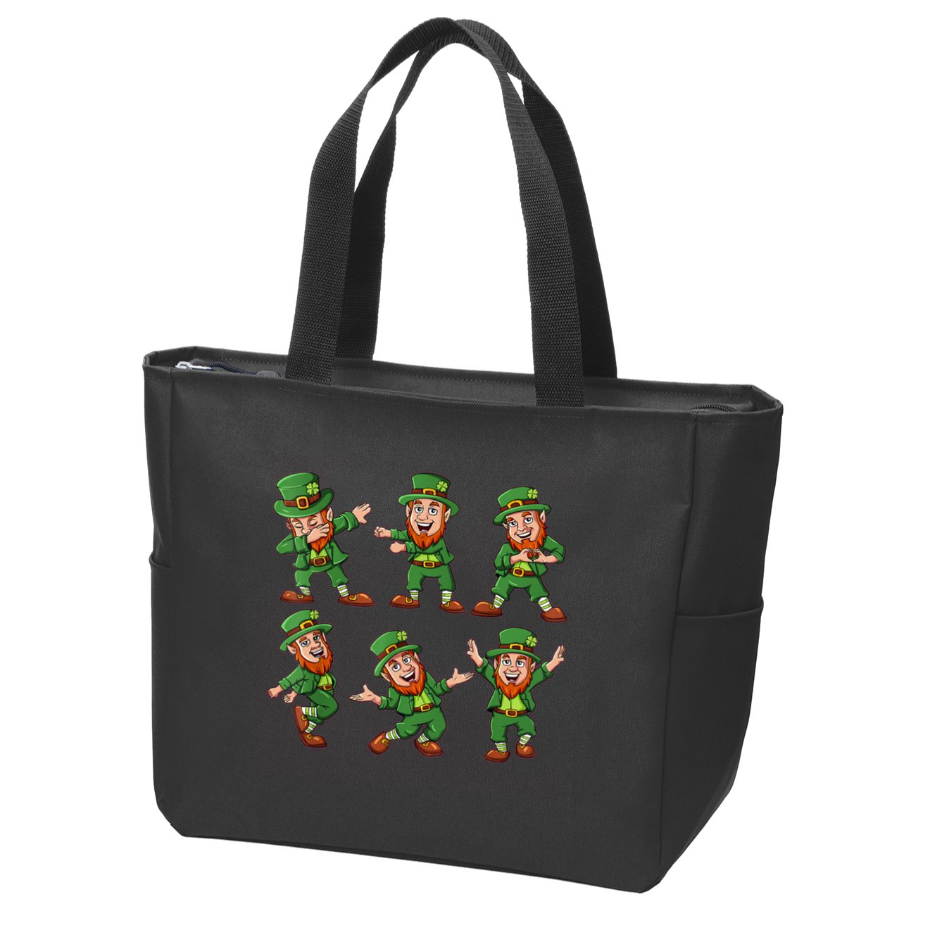 Dancing Leprechaun Dab Zip Tote Bag