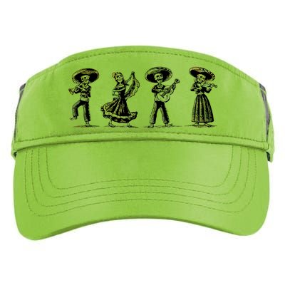 Dancing Mexican Skeletons Playing Music Adult Drive Performance Visor