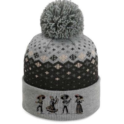 Dancing Mexican Skeletons Playing Music The Baniff Cuffed Pom Beanie