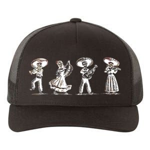 Dancing Mexican Skeletons Playing Music Yupoong Adult 5-Panel Trucker Hat