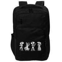 Dancing Mexican Skeletons Playing Music Impact Tech Backpack