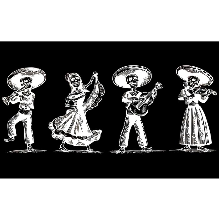 Dancing Mexican Skeletons Playing Music Bumper Sticker