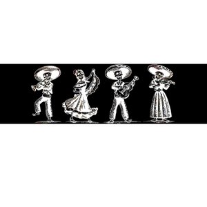 Dancing Mexican Skeletons Playing Music Bumper Sticker