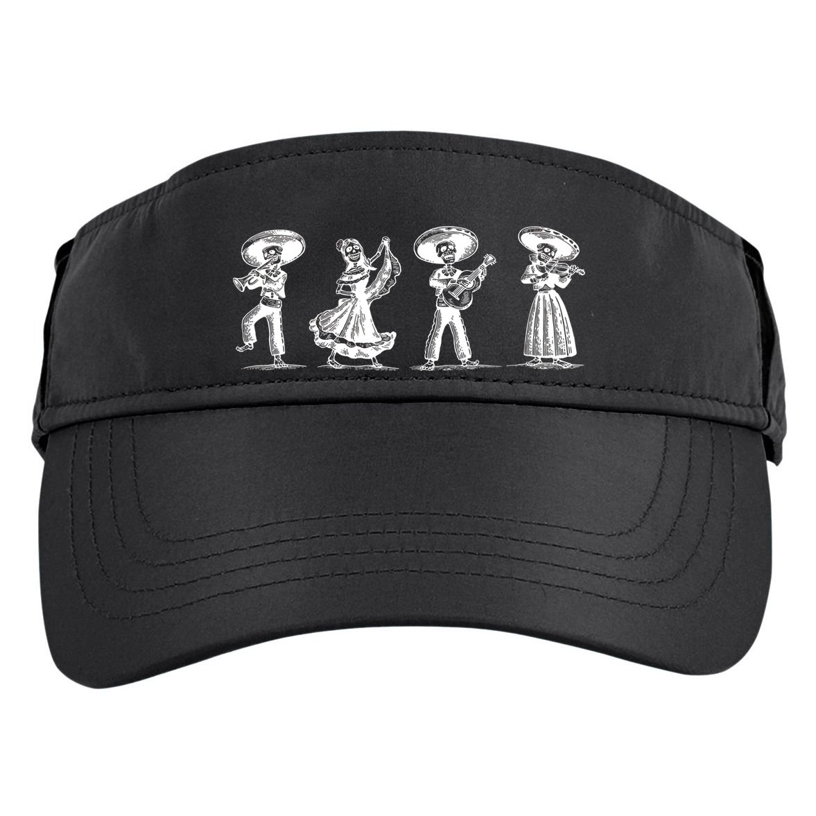 Dancing Mexican Skeletons Playing Music Adult Drive Performance Visor
