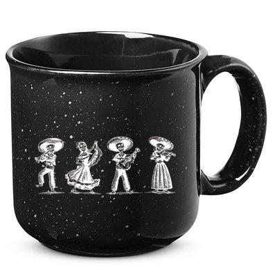 Dancing Mexican Skeletons Playing Music 15oz Campfire Ceramic Mug