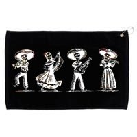 Dancing Mexican Skeletons Playing Music Grommeted Golf Towel