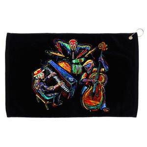 Dancing Skeleton Music Band Grommeted Golf Towel