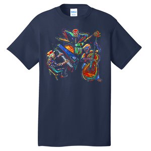 Dancing Skeleton Music Band Tall T-Shirt