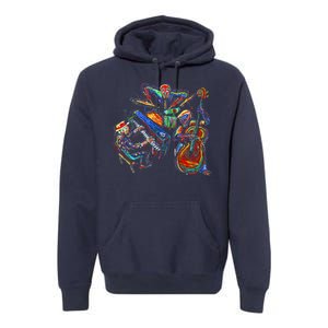 Dancing Skeleton Music Band Premium Hoodie