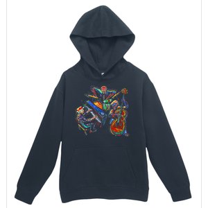 Dancing Skeleton Music Band Urban Pullover Hoodie