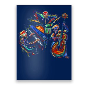 Dancing Skeleton Music Band Poster