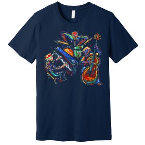 Dancing Skeleton Music Band Premium T-Shirt