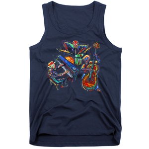 Dancing Skeleton Music Band Tank Top