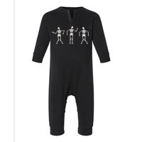 Dancing Skeletons Cute Halloween Infant Fleece One Piece