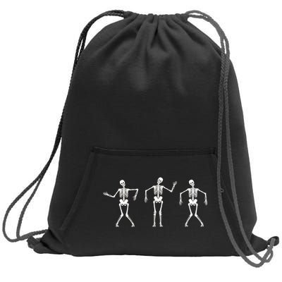 Dancing Skeletons Cute Halloween Sweatshirt Cinch Pack Bag