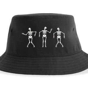 Dancing Skeletons Cute Halloween Sustainable Bucket Hat