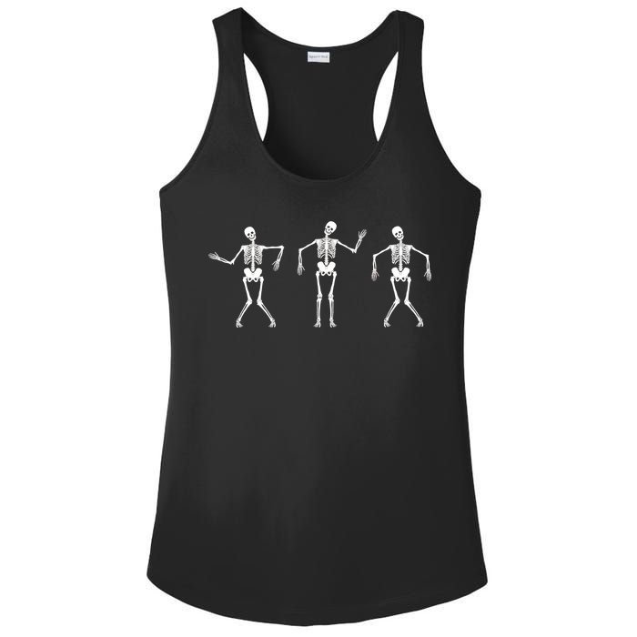 Dancing Skeletons Cute Halloween Ladies PosiCharge Competitor Racerback Tank