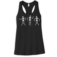 Dancing Skeletons Cute Halloween Women's Racerback Tank