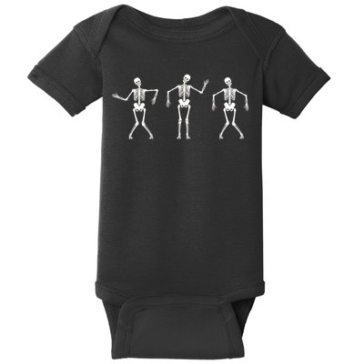 Dancing Skeletons Cute Halloween Baby Bodysuit