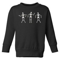 Dancing Skeletons Cute Halloween Toddler Sweatshirt