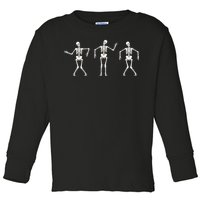 Dancing Skeletons Cute Halloween Toddler Long Sleeve Shirt