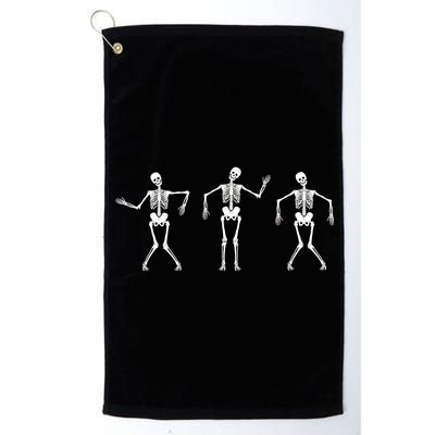 Dancing Skeletons Cute Halloween Platinum Collection Golf Towel