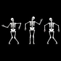 Dancing Skeletons Cute Halloween Womens T-Shirt
