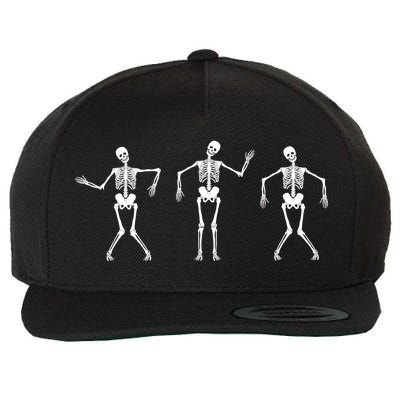 Dancing Skeletons Cute Halloween Wool Snapback Cap