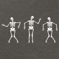 Dancing Skeletons Cute Halloween Cotton Canvas Backpack