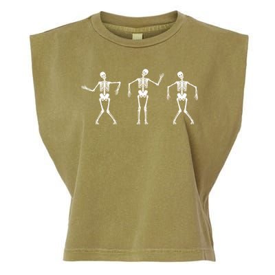 Dancing Skeletons Cute Halloween Garment-Dyed Women's Muscle Tee