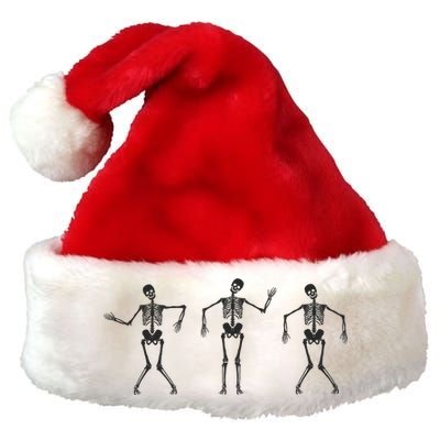 Dancing Skeletons Cute Halloween Premium Christmas Santa Hat