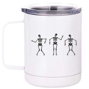 Dancing Skeletons Cute Halloween 12 oz Stainless Steel Tumbler Cup