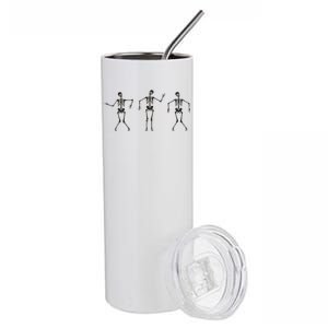 Dancing Skeletons Cute Halloween Stainless Steel Tumbler