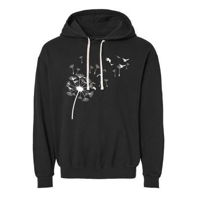 Dandelion Birds Garment-Dyed Fleece Hoodie