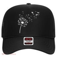 Dandelion Birds High Crown Mesh Back Trucker Hat