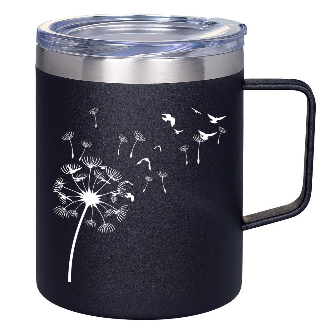 Dandelion Birds 12oz Stainless Steel Coffee Mug