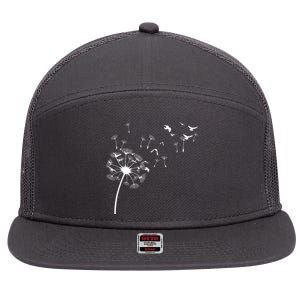 Dandelion Birds 7 Panel Mesh Trucker Snapback Hat