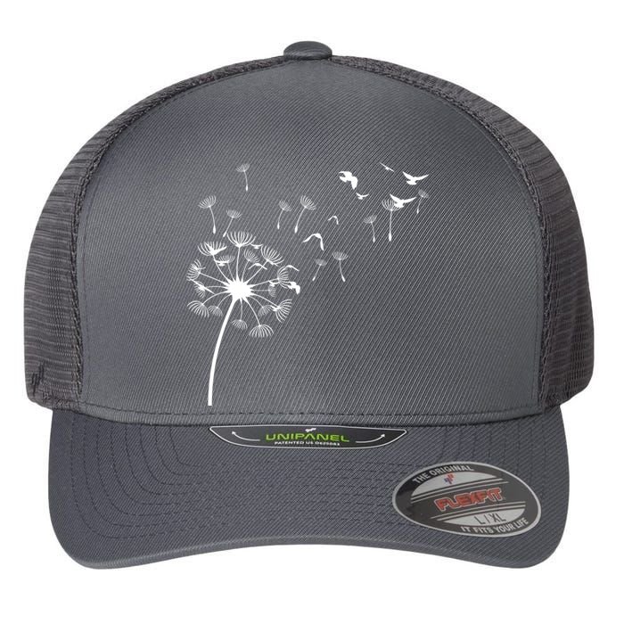 Dandelion Birds Flexfit Unipanel Trucker Cap