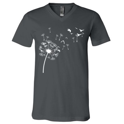 Dandelion Birds V-Neck T-Shirt