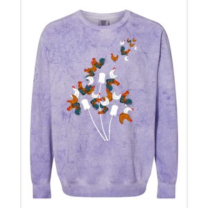 Dandelion Chicken Colorblast Crewneck Sweatshirt