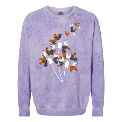 Dandelion Chicken Colorblast Crewneck Sweatshirt