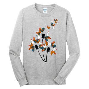 Dandelion Chicken Tall Long Sleeve T-Shirt