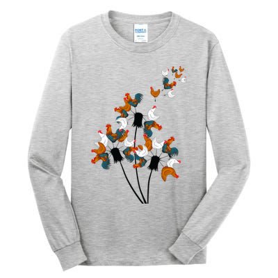 Dandelion Chicken Tall Long Sleeve T-Shirt