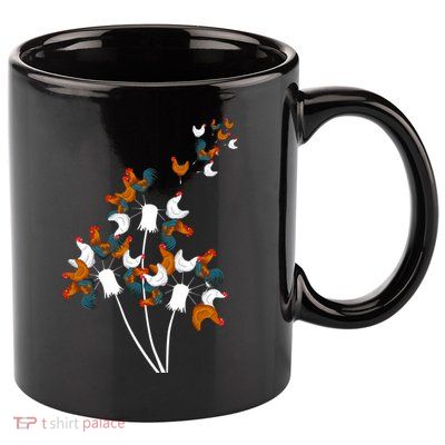 Dandelion Chicken 11oz C Handle Ceramic Mug