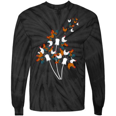 Dandelion Chicken Tie-Dye Long Sleeve Shirt