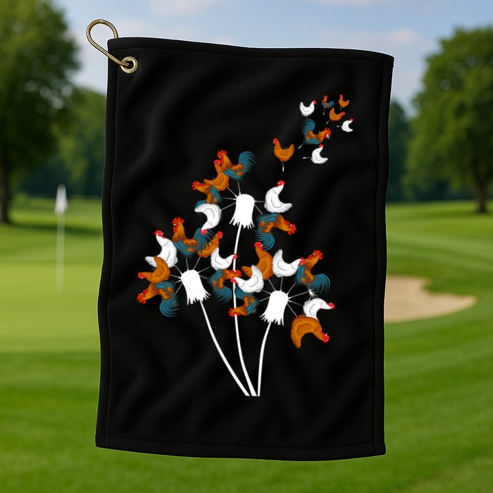 Dandelion Chicken Golf Towel